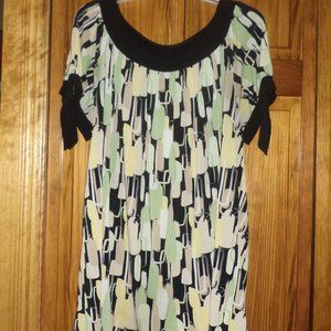 DUO MATERNITY multi color S/S top sz XL woman